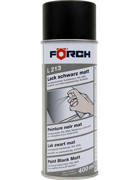Černý matný lak na ráfky FÖRCH L213 400ml