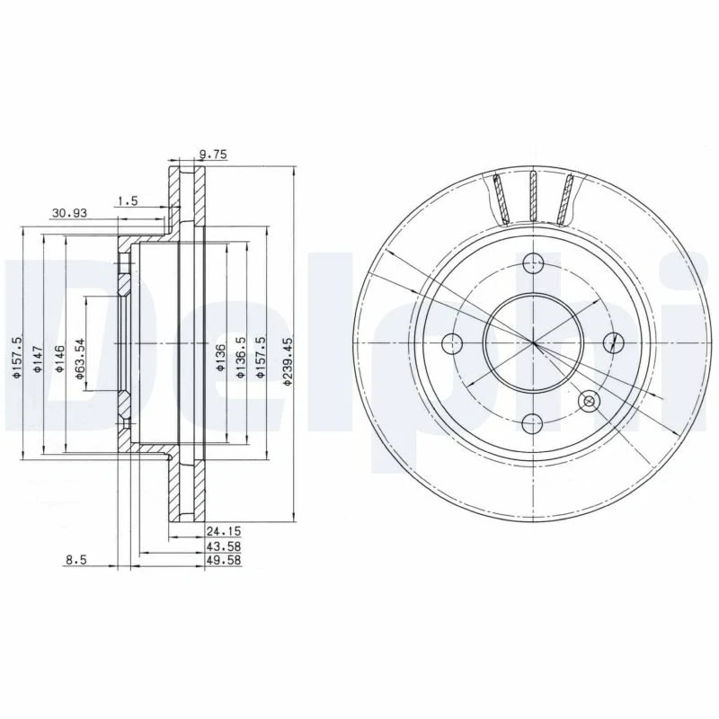 Brzdový kotouč DELPHI BG2367