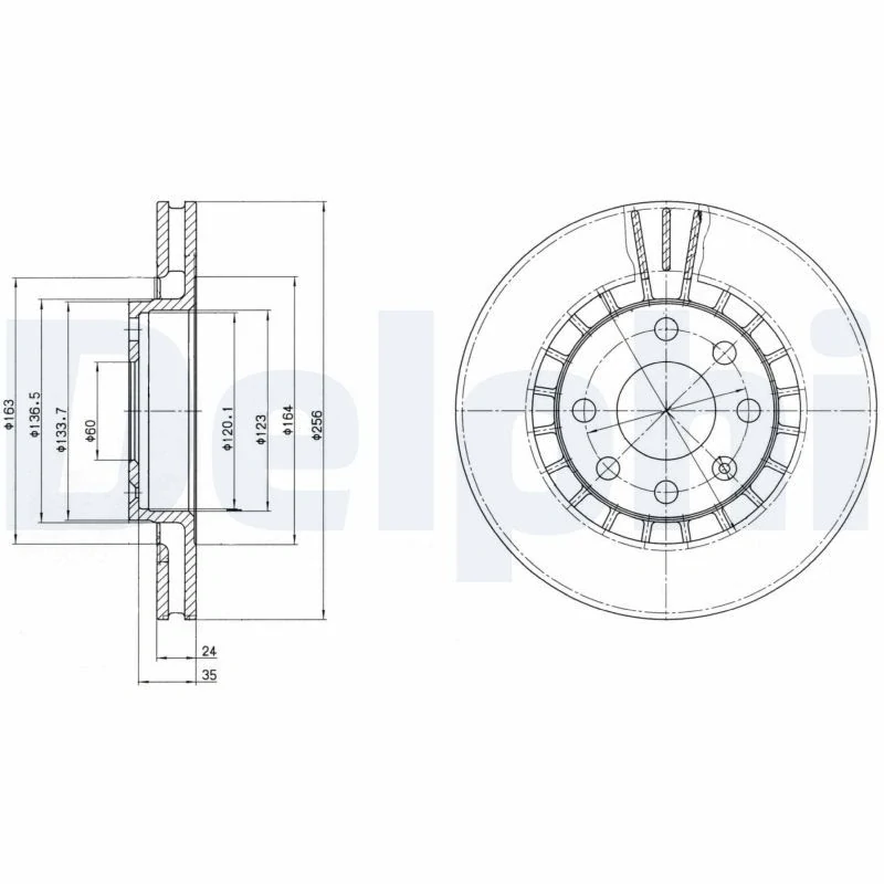 Brzdový kotouč DELPHI BG2443