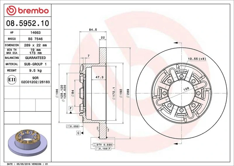 Brzdový kotouč BREMBO