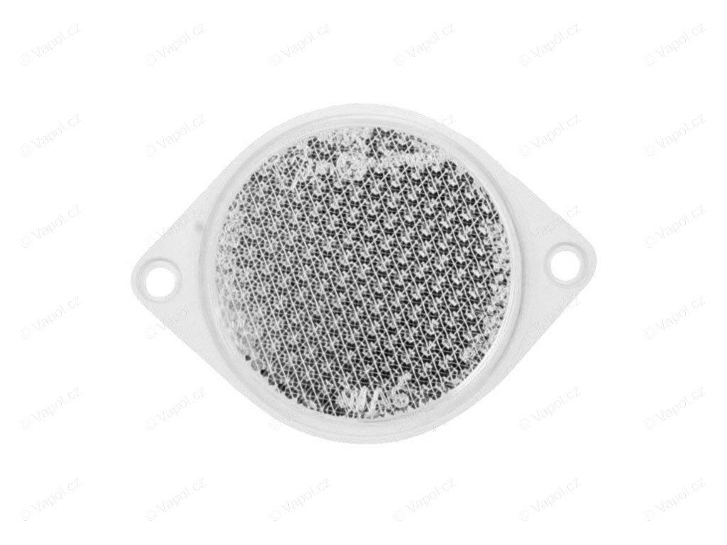 Odrazka bílá FI75U (26) průměr  85 mm, 2 díry