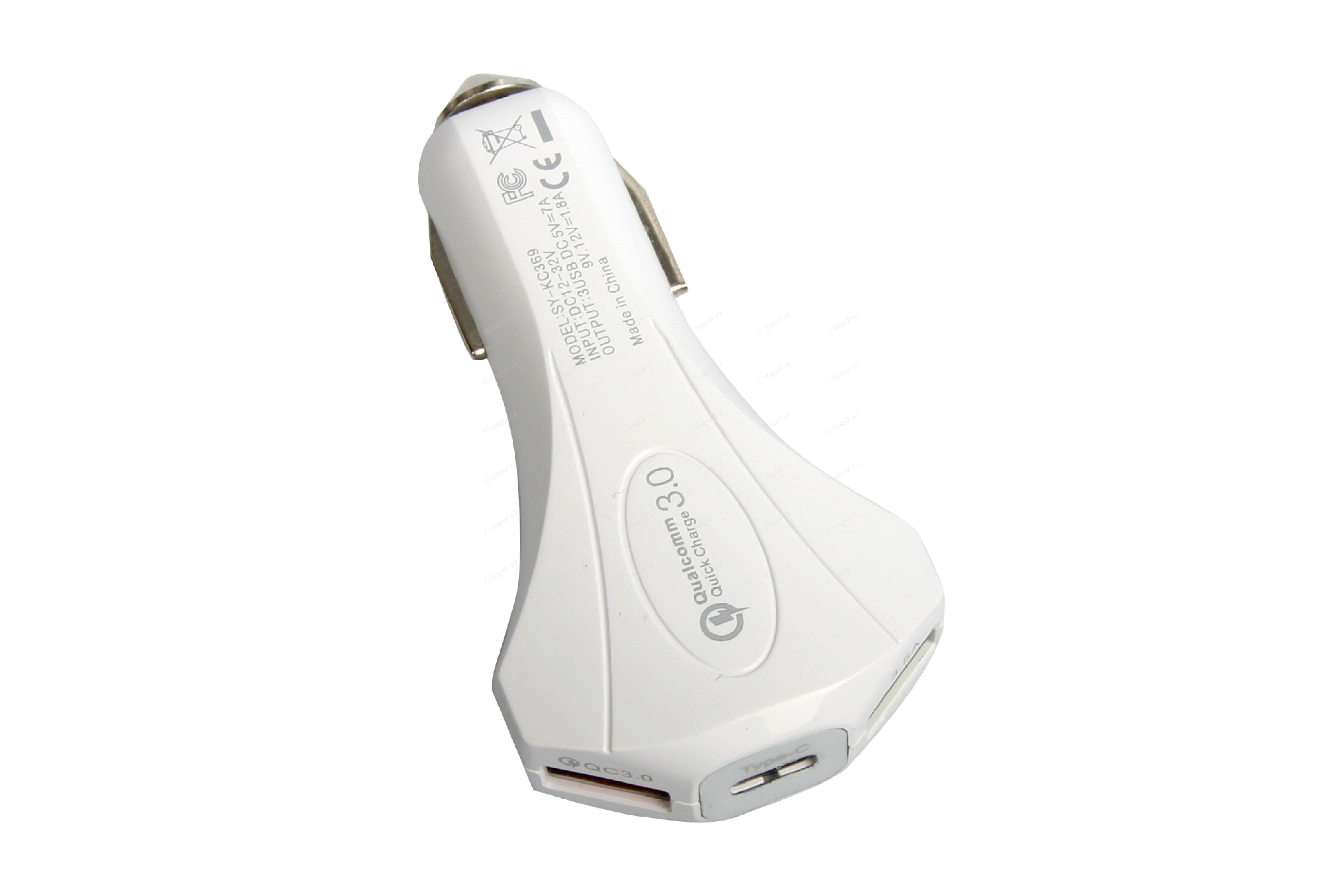 Zástrčka do zapalovače PROFI, výstup 2 x USB + 1 x USB C